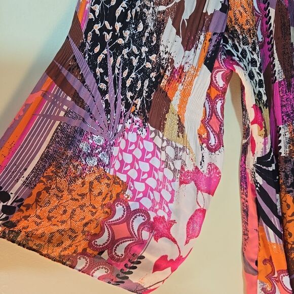 Boho Patchwork Pleated Top Size 3X Festival Cottagecore - Picture 10 of 15